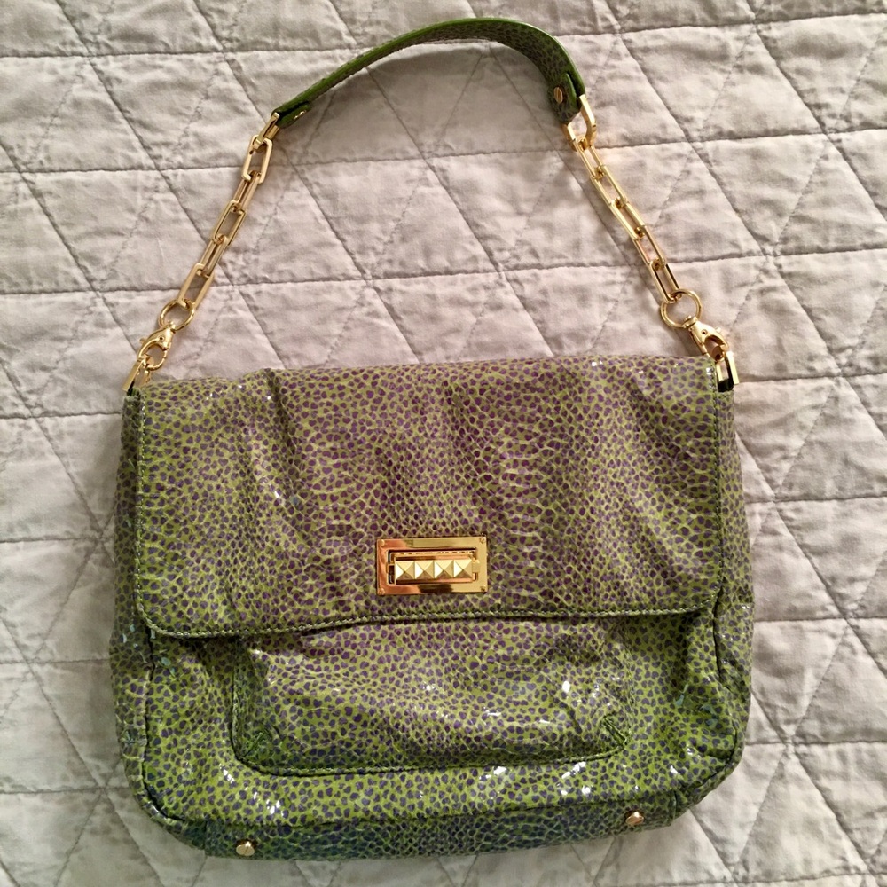Tory Burch Green and Gold Shoulder Bag